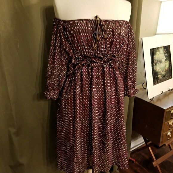 Line & Dot boho off the shoulder dress - Picture 3 of 7